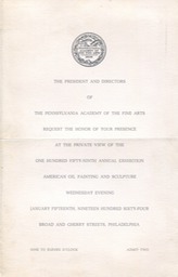 1964 Penn Academy of the Fine Arts invite