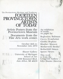 1979 14 Provincetown Artists of Today