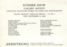 1984 Summer Show Armstrong Gallery