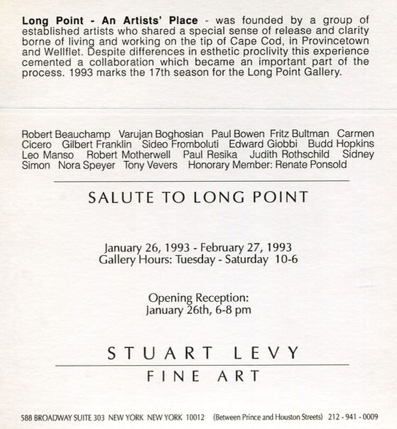 1996 Stuart Levy Gallery