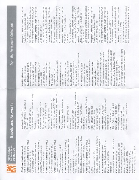 2016-17 PAAM Easels and Artworks 1